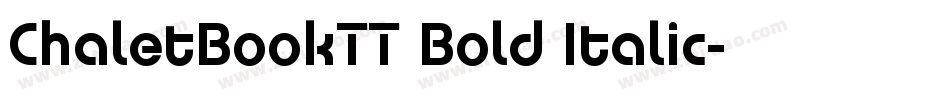 ChaletBookTT Bold Italic字体转换